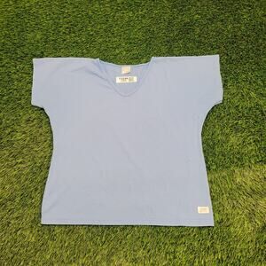 Vintage 90s NIKE Crop Shirt Womens Large 20x22 Blue USA